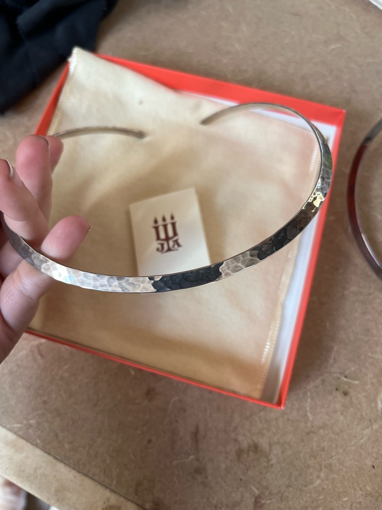 James Avery Hammered Sterling Silver Collar Necklace
